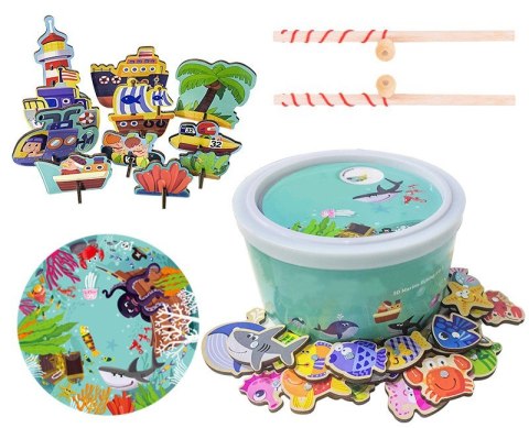 RYBKI DO ŁOWIENIA + PUZZLE W WIADERKU RYBKI DO ŁOWIENIA + PUZZLE W WIADERKU