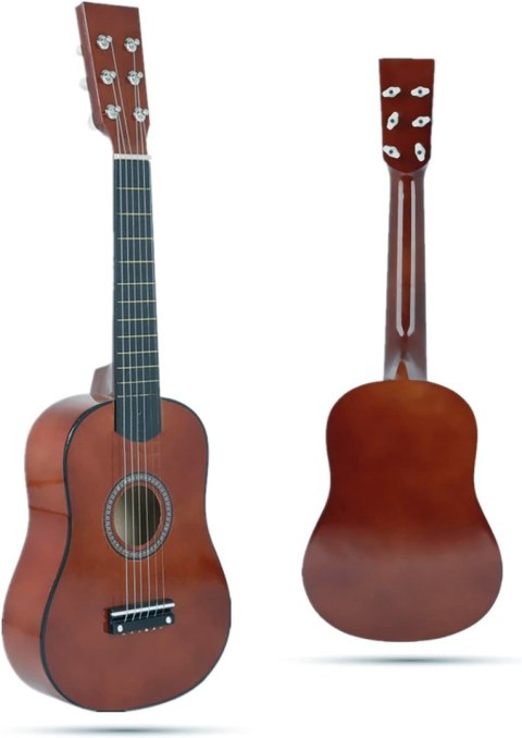 GITARA DREWNIANA AKUSTYCZNA 6 STRUNOWA DLA DZIECI COFFEE 60 CM GITARA DREWNIANA AKUSTYCZNA 6 STRUNOWA DLA DZIECI COFFEE 60 CM