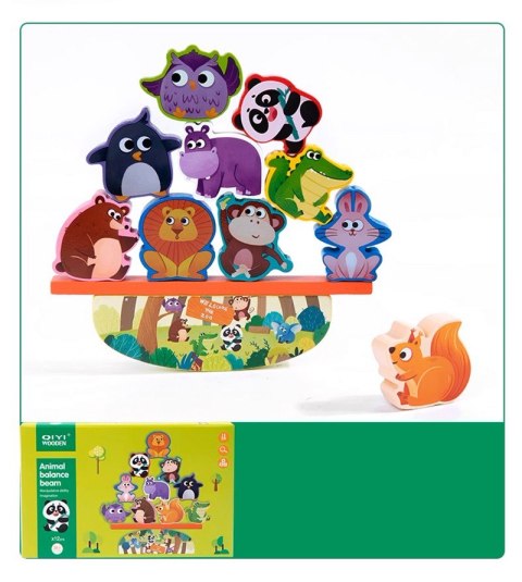 KLOCKI DREWNIANE EDUKACYJNE BALANSUJĄCE ZWIERZĘTA ZOO RÓWNOWAŻNIA KLOCKI DREWNIANE EDUKACYJNE BALANSUJĄCE ZWIERZĘTA ZOO RÓWNOWAŻNIA