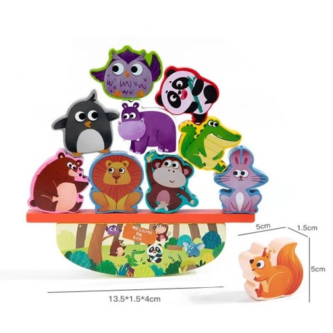 KLOCKI DREWNIANE EDUKACYJNE BALANSUJĄCE ZWIERZĘTA ZOO RÓWNOWAŻNIA KLOCKI DREWNIANE EDUKACYJNE BALANSUJĄCE ZWIERZĘTA ZOO RÓWNOWAŻNIA