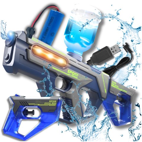 PISTOLET NA WODĘ ELEKTRYCZNY AUTOMATYCZNY KARABIN WODNY 2W1 AKUMULATOR NIEBIESKI PISTOLET NA WODĘ ELEKTRYCZNY AUTOMATYCZNY KARABIN WODNY 2W1 AKUMULATOR NIEBIESKI