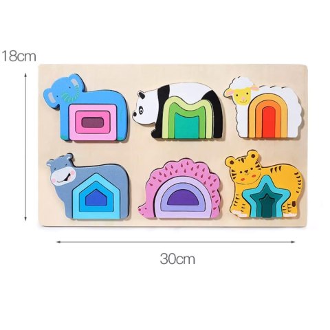 PUZZLE DREWNIANE KSZTAŁTY DOPASOWYWANIE EDUKACYJNE ZWIERZĘTA MONTESSORI PUZZLE DREWNIANE KSZTAŁTY DOPASOWYWANIE EDUKACYJNE ZWIERZĘTA MONTESSORI