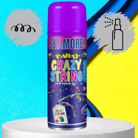 SERPENTYNA KONFETTI W SPRAYU NEON NA URODZINY IMPREZĘ FIOLETOWA 250 ML SERPENTYNA KONFETTI W SPRAYU NEON NA URODZINY IMPREZĘ FIOLETOWA 250 ML