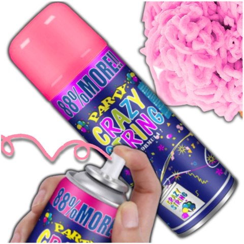SERPENTYNA KONFETTI W SPRAYU NEON NA URODZINY IMPREZĘ RÓŻOWY 250 ML SERPENTYNA KONFETTI W SPRAYU NEON NA URODZINY IMPREZĘ RÓŻOWY 250 ML