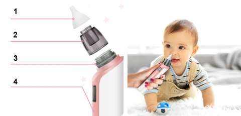 ASPIRATOR ELEKTRYCZNY DO NOSA NA KATAR ODCIĄGACZ RÓŻOWY ASPIRATOR ELEKTRYCZNY DO NOSA NA KATAR ODCIĄGACZ RÓŻOWY