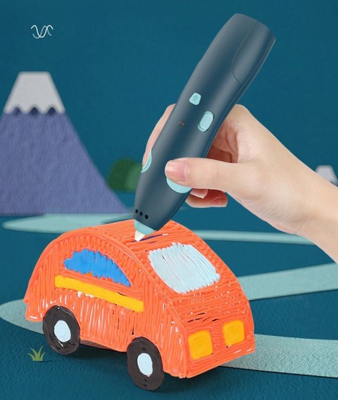 DŁUGOPIS DRUKARKA 3D PEN BEZPIECZNY ZESTAW + WZORY FIOLETOWY DŁUGOPIS DRUKARKA 3D PEN BEZPIECZNY ZESTAW + WZORY FIOLETOWY