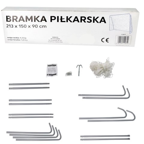 DUŻA METALOWA BRAMKA PIŁKARSKA 213x150x90 SIATKA DUŻA METALOWA BRAMKA PIŁKARSKA 213x150x90 SIATKA