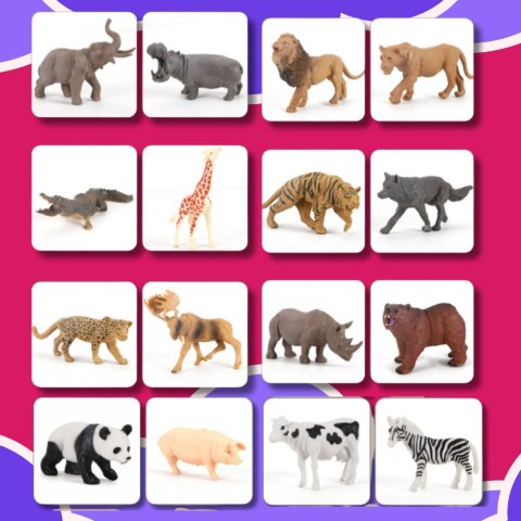 FIGURKI ZESTAW ZWIERZĄTEK ZOO FIGUREK DZIKIE SAFARI KUFEREK 58EL DLA DZIECI FIGURKI ZESTAW ZWIERZĄTEK ZOO FIGUREK DZIKIE SAFARI KUFEREK 58EL DLA DZIECI