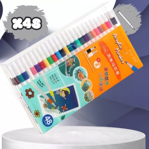 FLAMASTRY PISAKI AKRYLOWE DO RÓŻNYCH POWIERZCHNI 48 szt Acrylic Marker FLAMASTRY PISAKI AKRYLOWE DO RÓŻNYCH POWIERZCHNI 48 szt Acrylic Marker