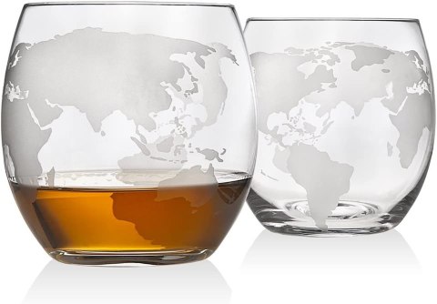 GRAWEROWANA KARAFKA DO WHISKY DOZOWNIK GLOBUS + 2 SZKLANKI GRAWEROWANA KARAFKA DO WHISKY DOZOWNIK GLOBUS + 2 SZKLANKI