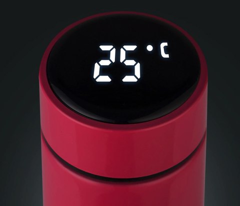 KUBEK TERMICZNY TERMOS SMART LED 500ML BORDOWY KUBEK TERMICZNY TERMOS SMART LED 500ML BORDOWY