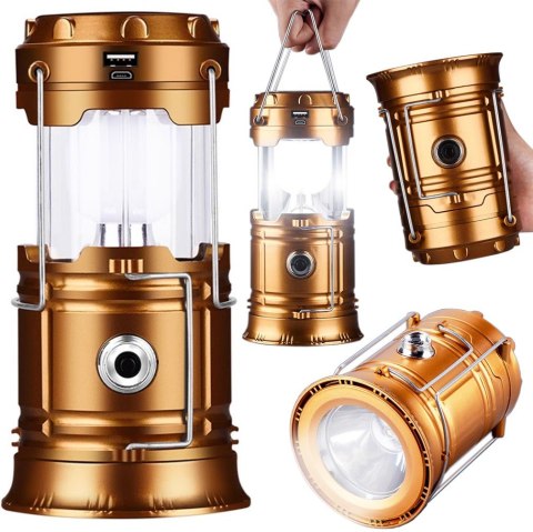 LAMPA KEMPINGOWA SOLARNA LED USB POWERBANK LATARKA