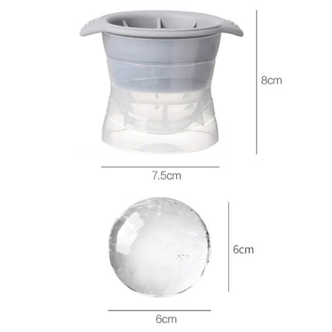 SILIKONOWA DUŻA FORMA DO KOSTEK LODU KULA KULE 6 CM SILIKONOWA DUŻA FORMA DO KOSTEK LODU KULA KULE 6 CM