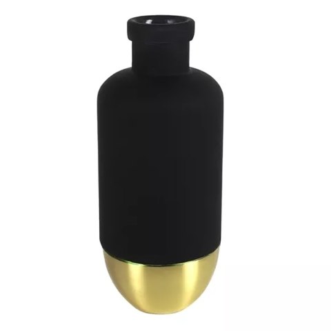 Wazon na kwiaty matowy gładki czarno złoty 31 cm szkło metal 8718317838583 Wazon na kwiaty matowy gładki czarno złoty 31 cm szkło metal 8718317838583