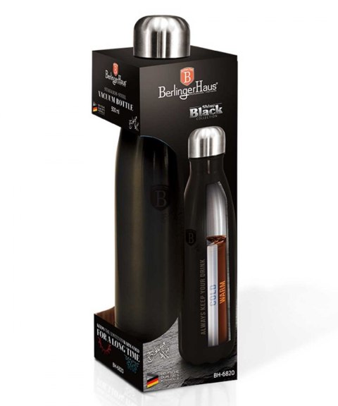 BUTELKA TERMICZNA 500ml BERLINGER HAUS METALLIC LINE SHINY BLACK BH-6820 BUTELKA TERMICZNA 500ml BERLINGER HAUS METALLIC LINE SHINY BLACK BH-6820
