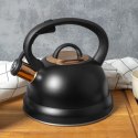 CZAJNIK STALOWY 2.5L INDUKCJA GAZ BRUNBESTE BB-2457 CZARNY ROSE GOLD CZAJNIK STALOWY 2.5L INDUKCJA GAZ BRUNBESTE BB-2457 CZARNY ROSE GOLD
