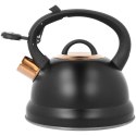 CZAJNIK STALOWY 2.5L INDUKCJA GAZ BRUNBESTE BB-2457 CZARNY ROSE GOLD CZAJNIK STALOWY 2.5L INDUKCJA GAZ BRUNBESTE BB-2457 CZARNY ROSE GOLD