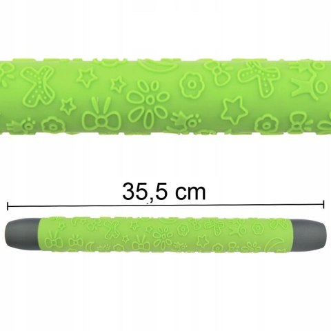 DEKORACYJNY SILIKONOWY WAŁEK DO CIASTA 35,5cm BRUNBESTE BB-3324 ZIELONY DEKORACYJNY SILIKONOWY WAŁEK DO CIASTA 35,5cm BRUNBESTE BB-3324 ZIELONY