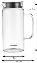 DZBANEK SZKLANY 1.0L KLAUSBERG KB-7686 DZBANEK SZKLANY 1.0L KLAUSBERG KB-7686