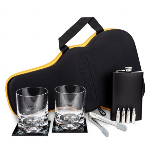 Gitarowy Zestaw do Whisky drinków w etui prezent Gitarowy Zestaw do Whisky drinków w etui prezent