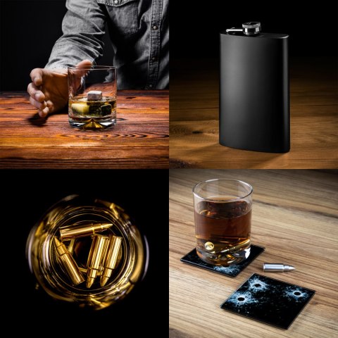 Gitarowy Zestaw do Whisky drinków w etui prezent Gitarowy Zestaw do Whisky drinków w etui prezent