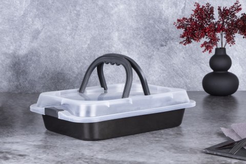FORMA BLACHA DO PIECZENIA Z POKRYWĄ 36.5X24.5X5.5CM BERLINGER HAUS SHINY BLACK BH-7840 FORMA BLACHA DO PIECZENIA Z POKRYWĄ 36.5X24.5X5.5CM BERLINGER HAUS SHINY BLACK BH-7840