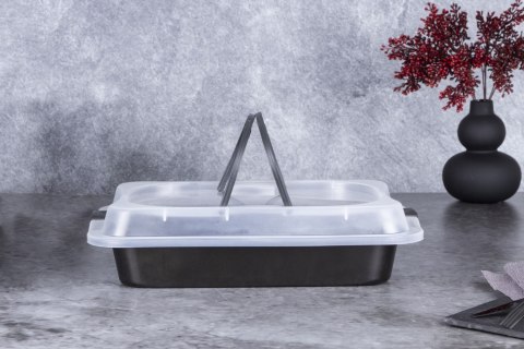 FORMA BLACHA DO PIECZENIA Z POKRYWĄ 36.5X24.5X5.5CM BERLINGER HAUS SHINY BLACK BH-7840 FORMA BLACHA DO PIECZENIA Z POKRYWĄ 36.5X24.5X5.5CM BERLINGER HAUS SHINY BLACK BH-7840