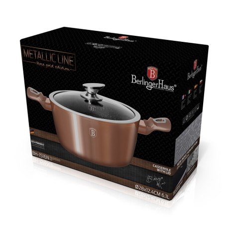 GARNEK 6.5L 28CM BERLINGER HAUS METALLIC ROSE GOLDBH-1516-N GARNEK 6.5L 28CM BERLINGER HAUS METALLIC ROSE GOLDBH-1516-N