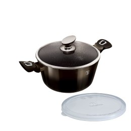 GARNEK GRANITOWY 2.5L 20cm BERLINGER HAUS SHINY BLACK BH-6604