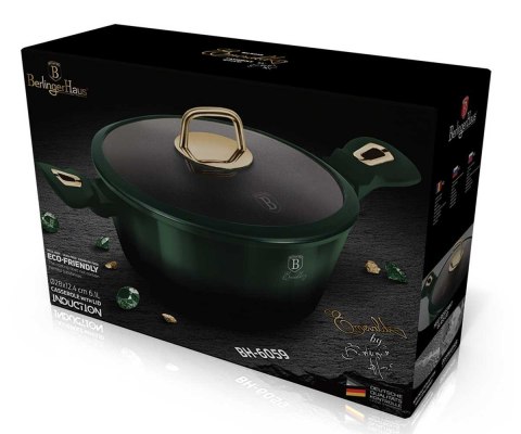 GARNEK GRANITOWY 6.1L 28CM BERLINGER HAUS METALLIC LINE EMERALD BH-6059 GARNEK GRANITOWY 6.1L 28CM BERLINGER HAUS METALLIC LINE EMERALD BH-6059