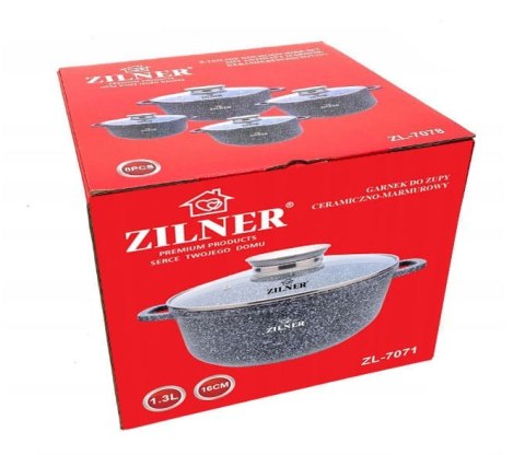 GARNEK MARMUROWY 1.7L 18cm ZILNER GREY ZL-6999 GARNEK MARMUROWY 1.7L 18cm ZILNER GREY ZL-6999