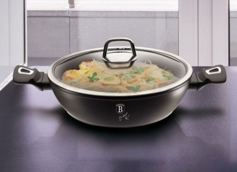 GARNEK PŁASKI 3.8L 28CM BERLINGER HAUS BLACK SILVER BH-1850 GARNEK PŁASKI 3.8L 28CM BERLINGER HAUS BLACK SILVER BH-1850