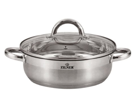 GARNEK STAL.NIERDZ. PŁASKI 6.0L 28CM ZILNER ZL-7405 GARNEK STAL.NIERDZ. PŁASKI 6.0L 28CM ZILNER ZL-7405