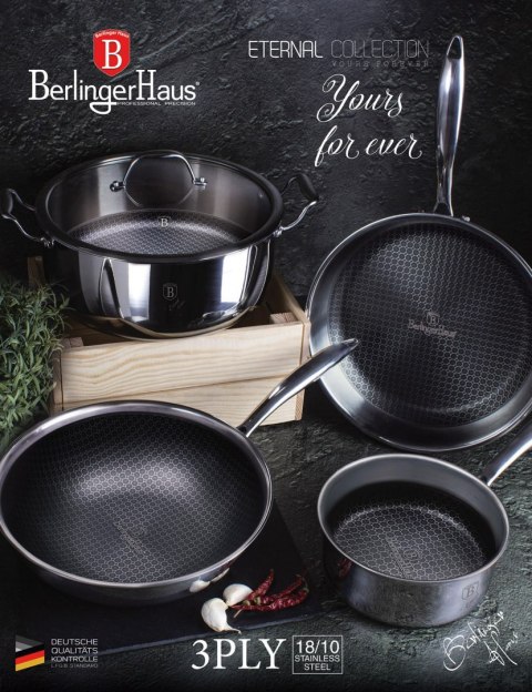 GARNEK STALOWY 18/10 4.5L 24cm BERLINGER HAUS ETERNAL COLLECTION BH-7445 GARNEK STALOWY 18/10 4.5L 24cm BERLINGER HAUS ETERNAL COLLECTION BH-7445