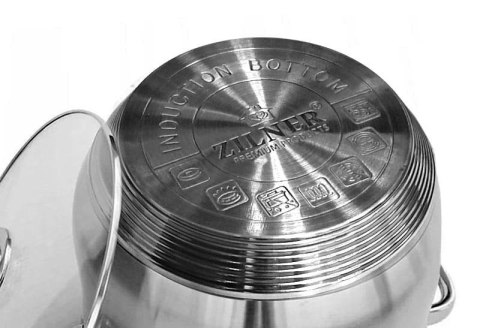 GARNEK STALOWY 4.6L 22cm DNO 9 WARSTWOWE ZILNER ZL-7306 GARNEK STALOWY 4.6L 22cm DNO 9 WARSTWOWE ZILNER ZL-7306