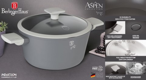 GARNEK Z POW. TYTANOWĄ 24cm 4.1L BERLINGER HAUS ASPEN BH-7067 GARNEK Z POW. TYTANOWĄ 24cm 4.1L BERLINGER HAUS ASPEN BH-7067