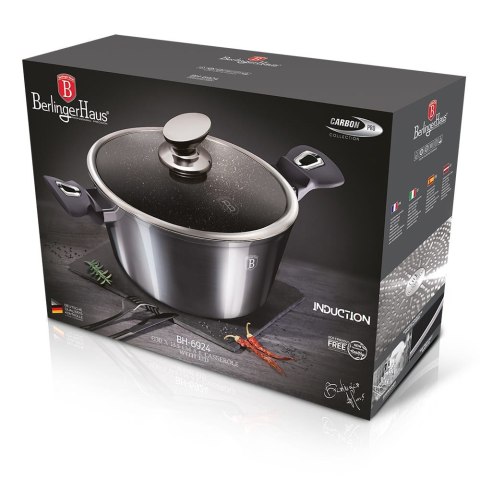 GARNEK Z POWŁOKĄ GRANITOWĄ 8L 30CM BERLINGER HAUS CARBON PRO BH-6924 GARNEK Z POWŁOKĄ GRANITOWĄ 8L 30CM BERLINGER HAUS CARBON PRO BH-6924