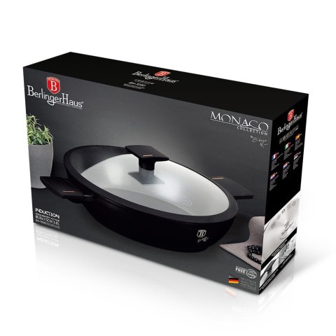 GARNEK Z POWŁOKĄ TYTANOWĄ NISKI 28CM 3.8L BERLINGER HAUS MONACO BH-7090 GARNEK Z POWŁOKĄ TYTANOWĄ NISKI 28CM 3.8L BERLINGER HAUS MONACO BH-7090