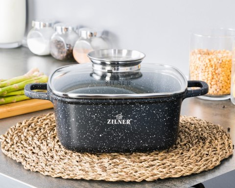 GARNEK z POWŁOKĄ MARMUROWĄ 3.5L 22cm BRYTFANNA ZILNER ZL- 9009 GARNEK z POWŁOKĄ MARMUROWĄ 3.5L 22cm BRYTFANNA ZILNER ZL- 9009