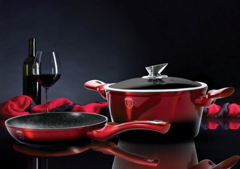 GARNKI BERLINGER HAUS METALLIC BLACK BURGUNDY LINE 15 ELE BH-1632-N GARNKI BERLINGER HAUS METALLIC BLACK BURGUNDY LINE 15 ELE BH-1632-N