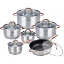 GARNKI STALOWE 12 EL. KINGHOFF ROSEGOLD KH-1766 GARNKI STALOWE 12 EL. KINGHOFF ROSEGOLD KH-1766