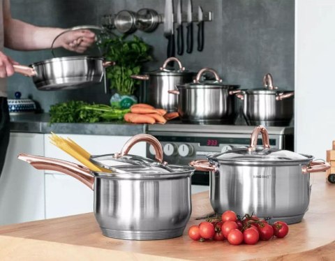 GARNKI STALOWE 12 EL. KINGHOFF ROSEGOLD KH-1766 GARNKI STALOWE 12 EL. KINGHOFF ROSEGOLD KH-1766