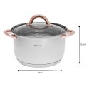 GARNKI STALOWE 12 EL. KINGHOFF ROSEGOLD KH-1766 GARNKI STALOWE 12 EL. KINGHOFF ROSEGOLD KH-1766