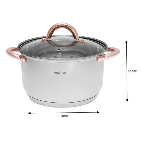 GARNKI STALOWE 12 EL. KINGHOFF ROSEGOLD KH-1766 GARNKI STALOWE 12 EL. KINGHOFF ROSEGOLD KH-1766