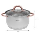 GARNKI STALOWE 12 EL. KINGHOFF ROSEGOLD KH-1766 GARNKI STALOWE 12 EL. KINGHOFF ROSEGOLD KH-1766