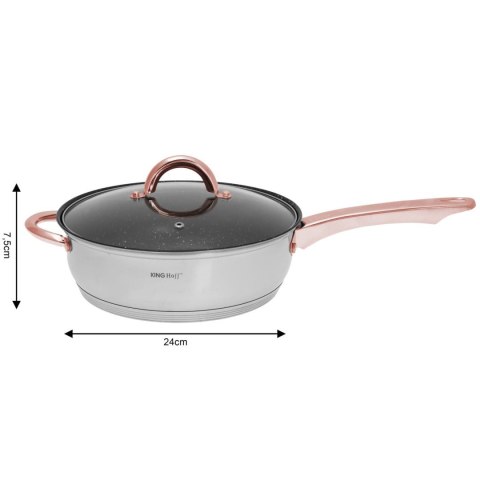 GARNKI STALOWE 12 EL. KINGHOFF ROSEGOLD KH-1766 GARNKI STALOWE 12 EL. KINGHOFF ROSEGOLD KH-1766