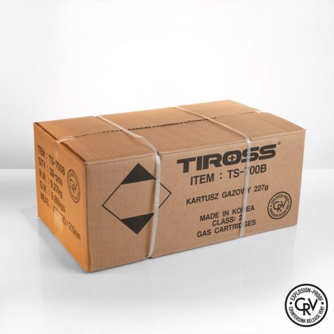 GAZ NABÓJ GAZOWY / PRZECIWYBUCHOWY SYSTEM CRV / KARTUSZ 227g / TYP MSF-1a TIROSS TS-700B GAZ NABÓJ GAZOWY / PRZECIWYBUCHOWY SYSTEM CRV / KARTUSZ 227g / TYP MSF-1a TIROSS TS-700B