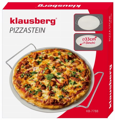 KAMIEŃ DO PIECZENIA PIZZY KORDIERYTOWY 33CM + STOJAK KLAUSBERG KB-7788 KAMIEŃ DO PIECZENIA PIZZY KORDIERYTOWY 33CM + STOJAK KLAUSBERG KB-7788