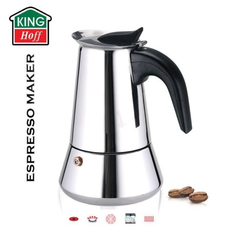 KAWIARKA ESPRESSO KiNGHOFF 450ml (9 FILIŻANEK) KH-1046 KAWIARKA ESPRESSO KiNGHOFF 450ml (9 FILIŻANEK) KH-1046