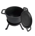 KOCIOŁEK ŻELIWNY MYŚLIWSKI 5.0L Z PATELNIĄ GRILL 2 W 1 KINGHOFF KH-1732 KOCIOŁEK ŻELIWNY MYŚLIWSKI 5.0L Z PATELNIĄ GRILL 2 W 1 KINGHOFF KH-1732